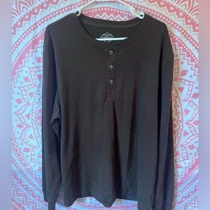 Men’s size large - long sleeve tee shirt - Dark brown